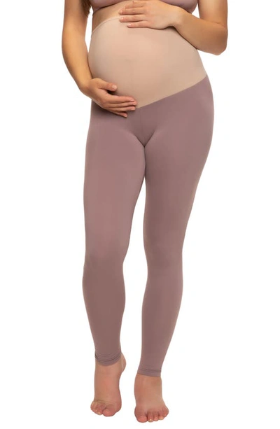 Felina 2-pack Maternity Leggings In Twilight Mauve/ Raisin