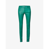 Zadig & Voltaire Phlame Slim-leg Mid-rise Leather Trousers In Buisson