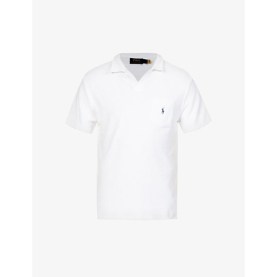 Polo Ralph Lauren Logo-embroidered Relaxed-fit Cotton-towelling Polo Shirt In White