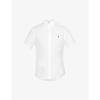 Polo Ralph Lauren Logo-embroidered Slim-fit Linen Shirt In White