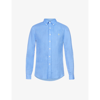 POLO RALPH LAUREN LOGO-EMBROIDERED CUSTOM-FIT LINEN SHIRT