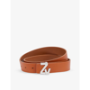 Zadig & Voltaire Logo-buckle Leather Belt In Tan