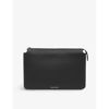 Whistles Black Elita Leather Clutch Bag 1 Size In Black