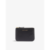 Comme Des Garçons Calfskin Coin Purse Gold-tone Hardware In Black