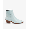 Zadig & Voltaire Tyler Star-studded Leather Boots In Heaven