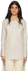 House Of Dagmar Simone Poplin Woven Top In Stone