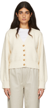 House Of Dagmar Off-white Megan Cardigan In Ivory
