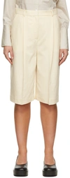 House Of Dagmar Off-white Malin Shorts In Natural