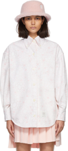 Thom Browne White Cotton Shirt In 680 Lt Pink