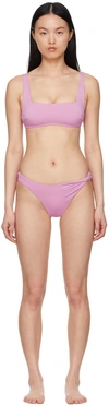 Bondi Born Purple Aria & Tiarne Bikini In Flamingo