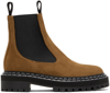 Proenza Schouler Brown Suede Chelsea Lug Sole Boots In 14022 Almon