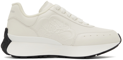 Alexander Mcqueen White Sprint Runner Sneakers In 9061 White/white/bla