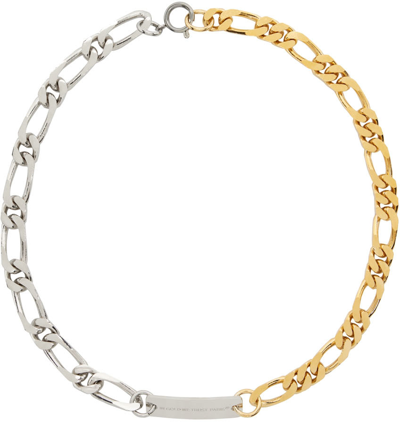 In Gold We Trust Paris Silver & Gold Figaro Necklace