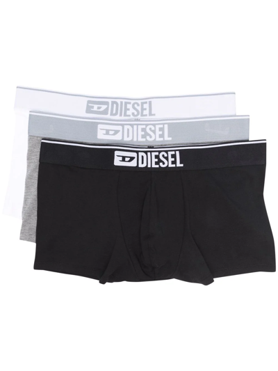 Diesel Umbx-damien Boxer Briefs (pack Of Three) In Black