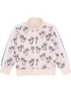 Palm Angels Palm Tree Print Zip-fastening Jacket In Pink