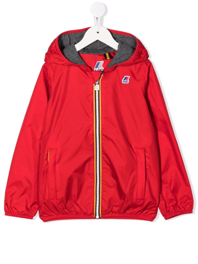 K-way Kids' Jacques Reversible Down-filled Jacket In Red
