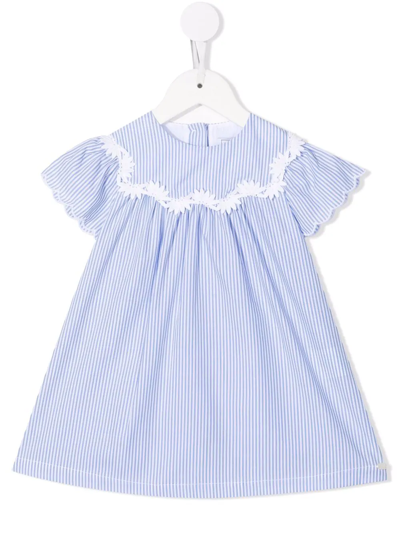 Tartine Et Chocolat Babies' Striped Short-sleeve Dress In Blue