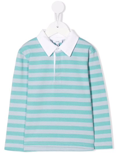 Knot Kids' Long Sleeve Polo Shirt In Blue
