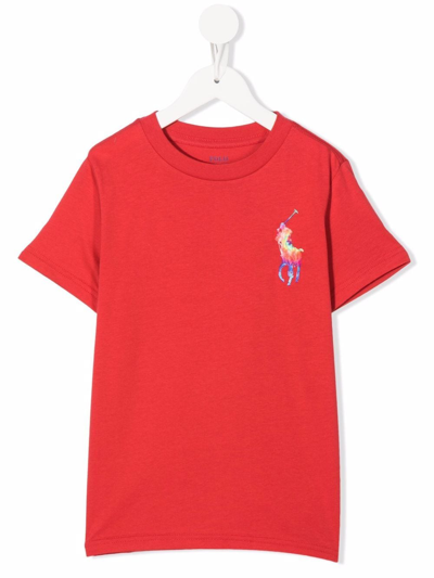 Ralph Lauren Kids' Polo Pony Cotton T-shirt In Red