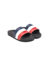 Moncler Kid's Petit Basile Logo Slides, Toddlers/kids In Blue