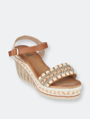 Gc Shoes Cheri Tan Platform Wedge Sandals In Brown
