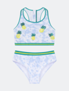 ANDY & EVAN ANDY & EVAN GIRLS SEQUIN PINEAPPLE 2-PIECE SWIMSUIT