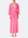 One33 Social Bright Plunging Neck Maxi Dress In Pink
