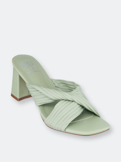 Gc Shoes Women's Dara Block Heel Dress Sandals In Green