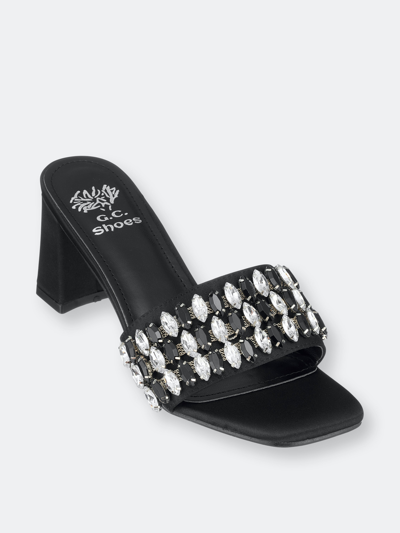 Gc Shoes Drais Block-heel Slide Sandals In Black