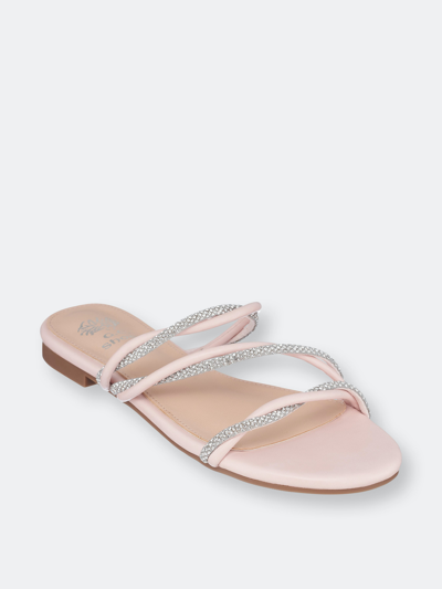 Gc Shoes Ceela Embellished Strappy Slide Sandal In Pink