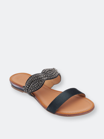 Gc Shoes Jacey Black Flat Sandals