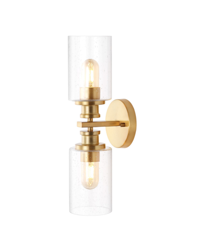 Jonathan Y Jules Edison Cylinder 2-light Farmhouse Contemporary Led Vanity In Gold