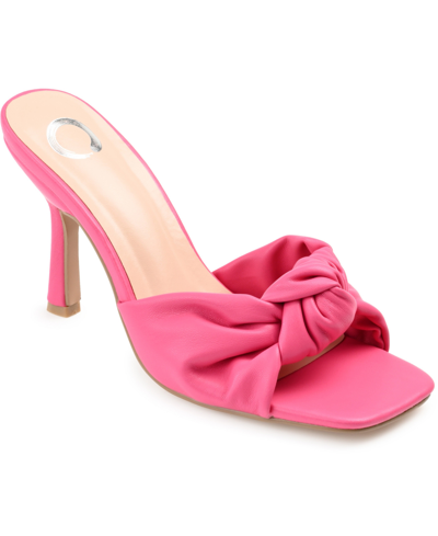 Journee Collection Women's Diorra Knotted Sandals In Pink