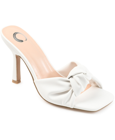 Journee Collection Women's Diorra Knotted Sandals In White