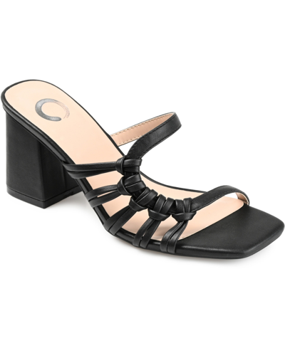 Journee Collection Women's Emory Block Heel Sandals In Black