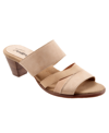 Trotters Maxine Womens Leather Slip On Mule Sandals In Sand Nubuck