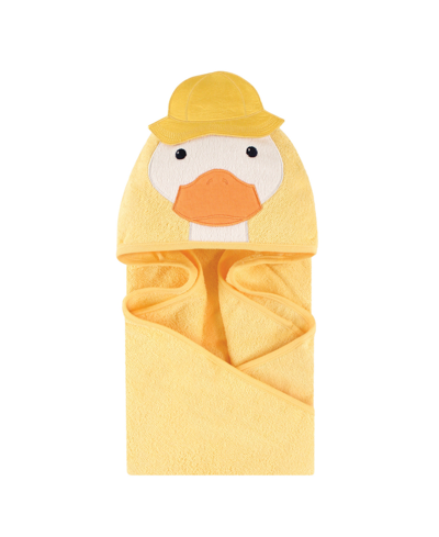 Little Treasure Animal Face Hooded Towel In Duck