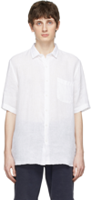Sunspel Textured Short-sleeve Relaxed-fit Linen Shirt In White3