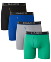 HANES MEN'S ULTIMATE COMFORTFLEX FIT 4-PK. MOISTURE-WICKING MESH BOXER BRIEFS