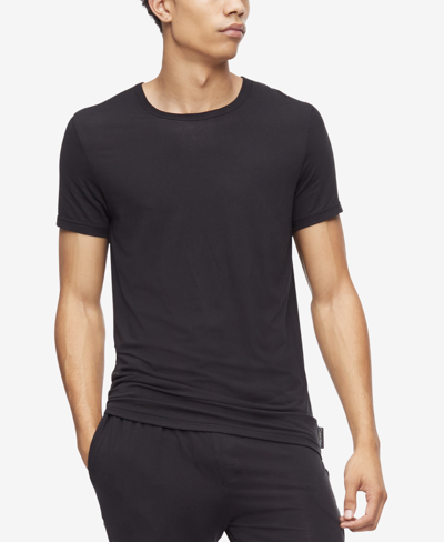 Calvin Klein Men's Ultra Soft Modern Modal Crewneck Lounge T-shirt In Black