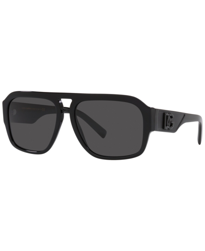Dolce & Gabbana Men's Low Bridge Fit Sunglasses, Dg4403f Low Bridge Fit 58 In Black