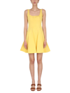 Staud Yellow Mini Wells Dress In Yellow