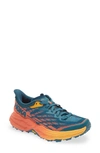 Hoka Speedgoat 5 Logo-detailed Mesh Sneakers In Blue Coral/camellia
