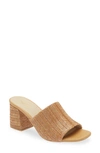 Seychelles Adapt Raffia Slide Sandal In Tan Raffia