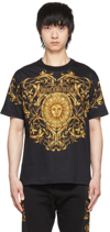 Versace Jeans Couture Sunflower Garland Logo T-shirt In Black