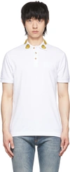 VERSACE JEANS COUTURE WHITE COTTON POLO