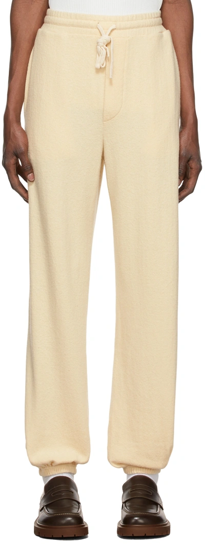 Winnie New York Beige Cotton Lounge Pants In Ivory Cashmere Wool