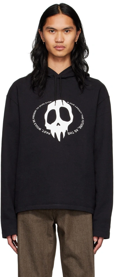 Our Legacy Loose Maverick Skull Cotton Hoodie In Multicolor
