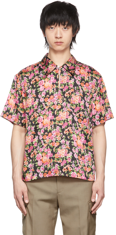 Commission Ssense Exclusive Black Polyester Shirt In Peony