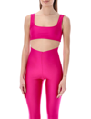 The Andamane Hollywood Shiny Sports Bra In Fucsia